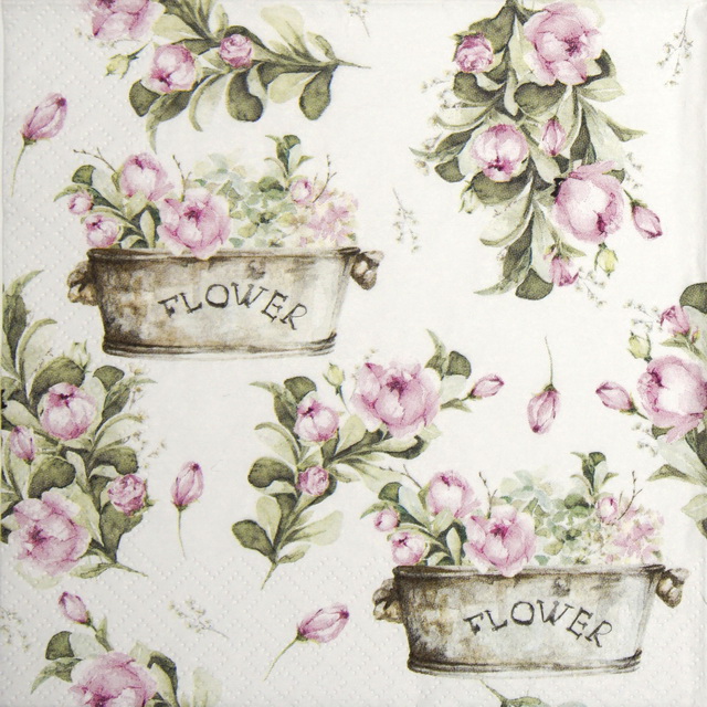 Lunch Napkins (20) - Peony flower boxes
