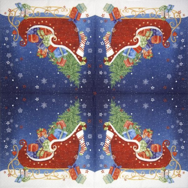 Paper Napkin - Sleight at Christmas Eve - Image 2