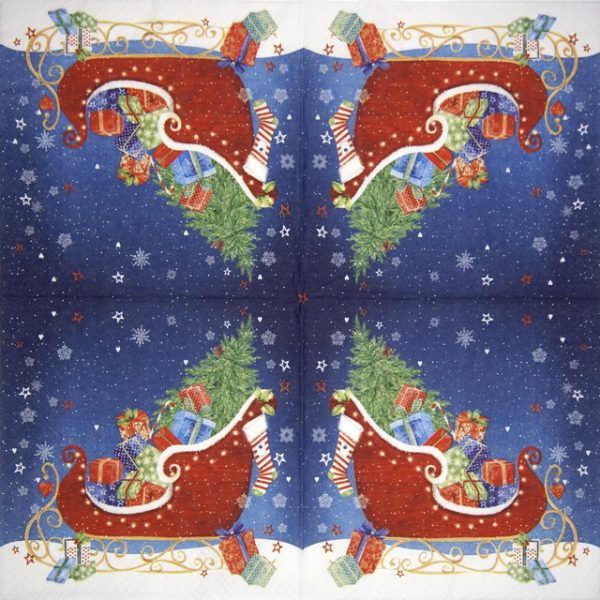 Lunch Napkins (20) -  Sleight at Christmas Eve