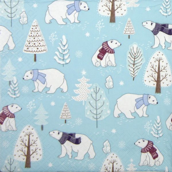 Paper Napkin - Cute Polar Bear