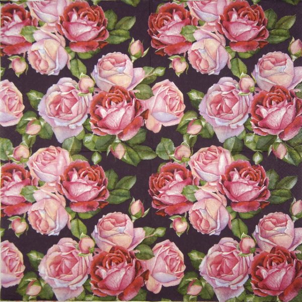 Paper Napkin - Rosa Black