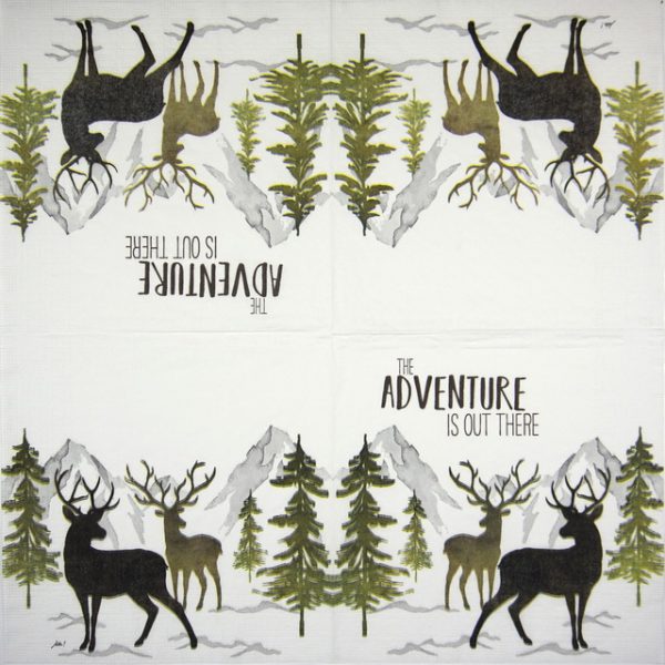 Paper Napkin - Ute Krause: Adventure Deer