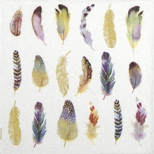 Paper Napkin - Nigel Quiney: Feathers Fantasy