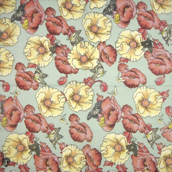 Paper Napkin - Butterflies on flowers - Image 2