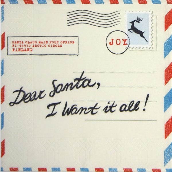 Paper Napkin - Santa Post