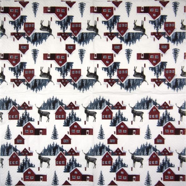 Paper Napkin - Nordic Village - Image 2