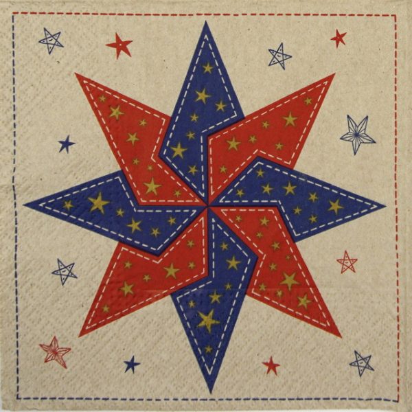 Lunch Napkins (20) - Patchwork Star