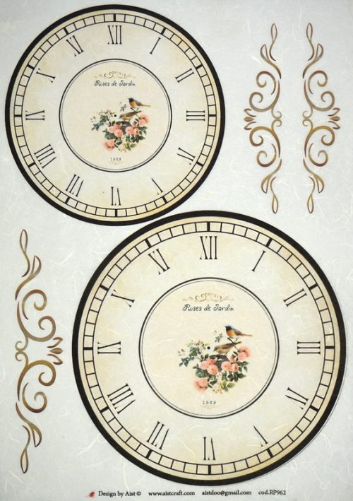 Rice Paper - Clocks 32x45cm