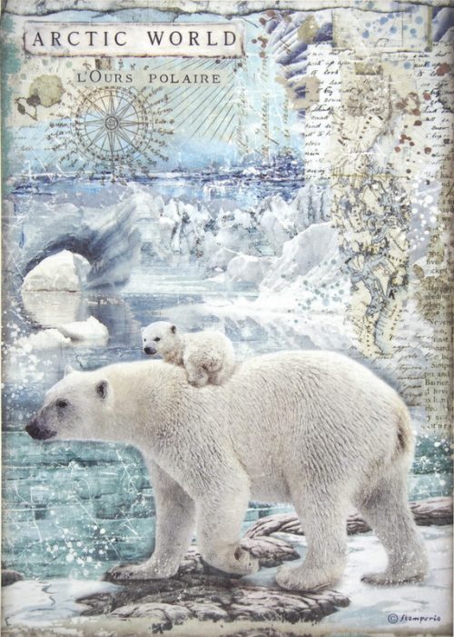Rice Paper - Arctic World Polar Bears - DFSA4478 - Stamperia