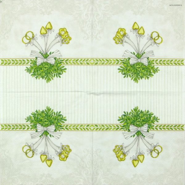 Paper Napkin - Wedding Symbols