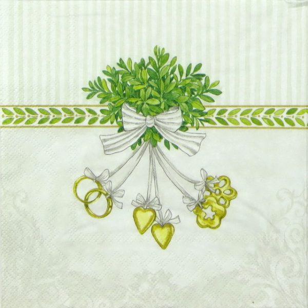 Paper Napkin - Wedding Symbols