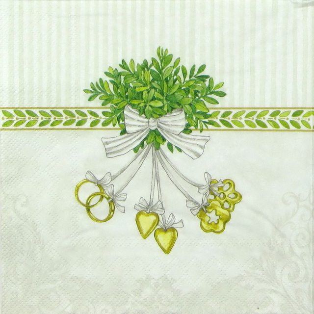 Paper Napkin - Wedding Symbols