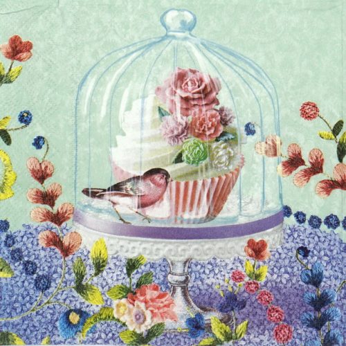 Paper Napkin - Cupcake & Bird