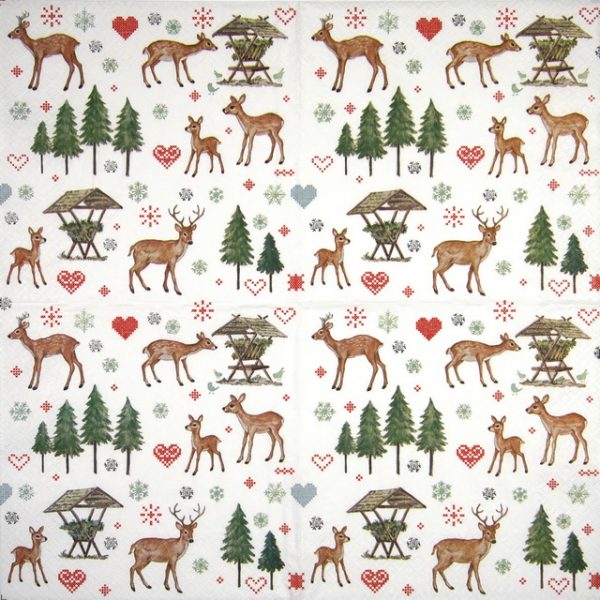 Paper Napkin - Charming Deers - Image 2