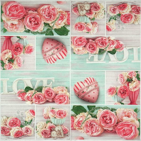 Paper Napkin - Pashmina Rose Collage