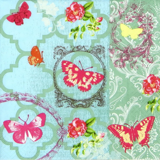 Paper Napkin - Butterfly Garden