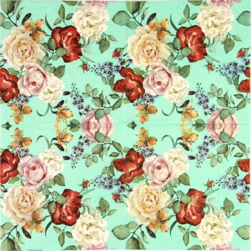 Lunch Napkins (20) - Roses Green