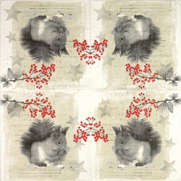 Paper Napkin - Star Squirrel - Image 2