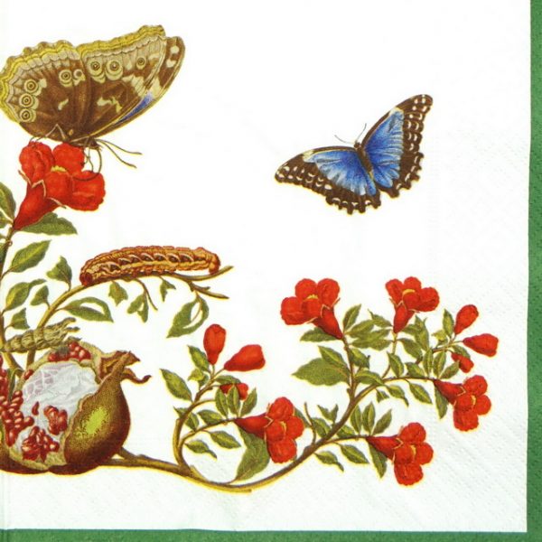 Paper Napkin - Dipladenia Red