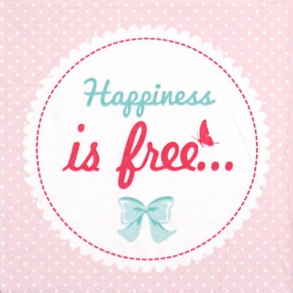 Paper Napkin - Happiness is free