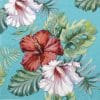 Lunch Napkins (20) - Hibiscus Floral Petrol