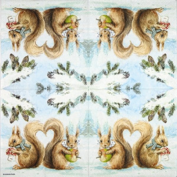 Paper Napkin - Squirrel Love - Image 2