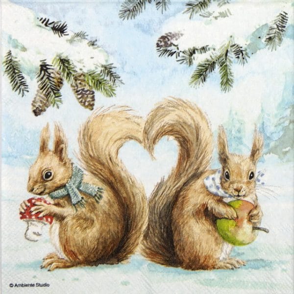 Paper Napkin - Squirrel Love