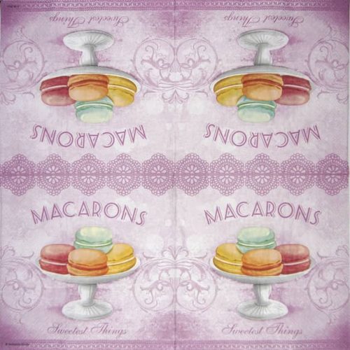 Lunch Napkins (20) - Macarons rose