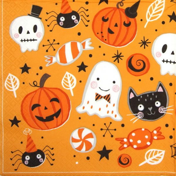 Paper Napkin - Orange Halloween Booo_Daisy_SDOG030701