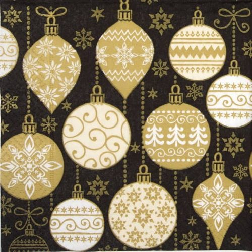 Paper Napkin - Baubles with Pattern