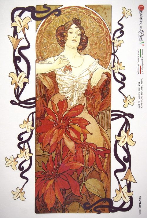 Rice Paper - Mucha: Ruby (22 x 32cm)