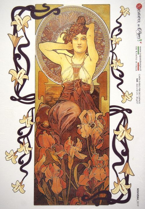 Rice Paper - Mucha: Amethyst (22 x 32cm)