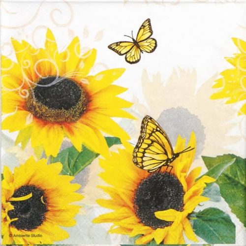 Cocktail Napkins (20) - Sunny Butterfly