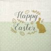 Paper Napkin - Embroidery Easter green