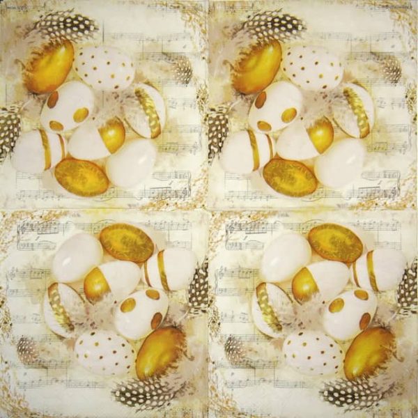Paper Napkin - Golden Eggs