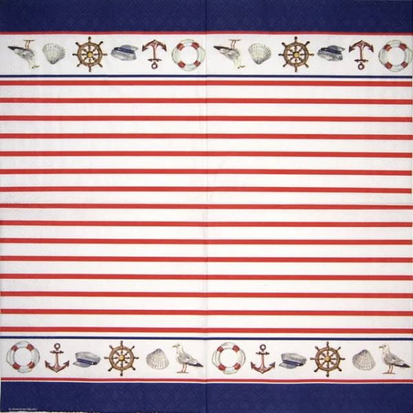 Cocktail Napkin - Nordic Motives Red - Image 2