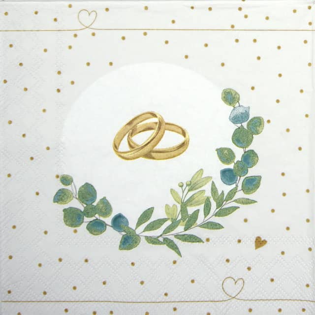 Paper Napkin - Wedding Branch White