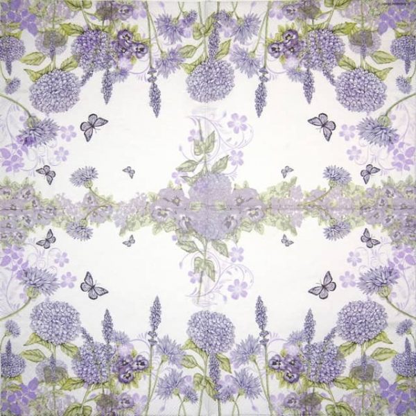 Cocktail Napkin - Purple Wildflowers - Image 2