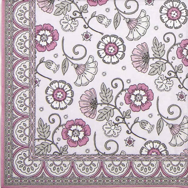 Paper Napkin - Kalamkari Pink