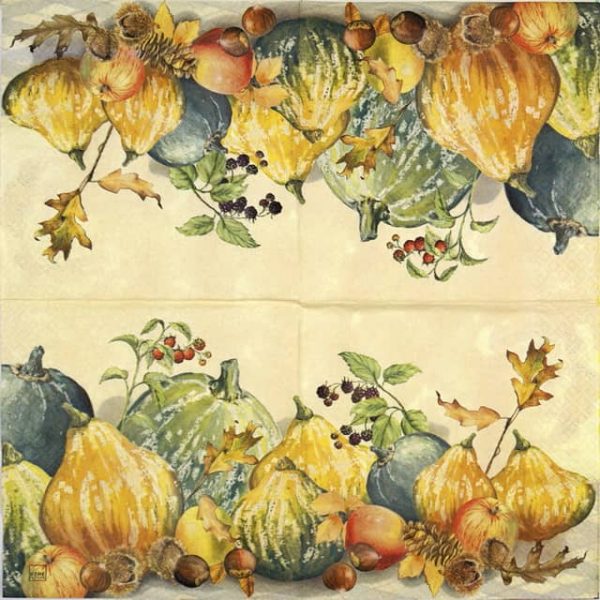 Paper Napkin - Painted Pumpkins