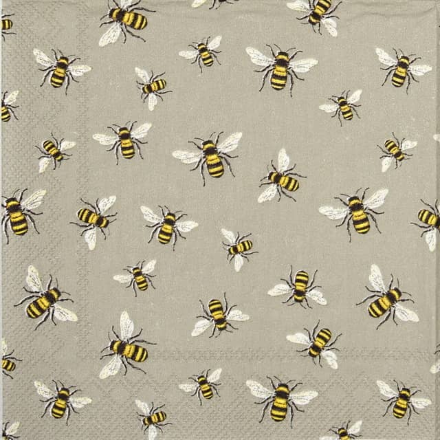 Paper Napkin - Lovely bees linen_IHR_861166