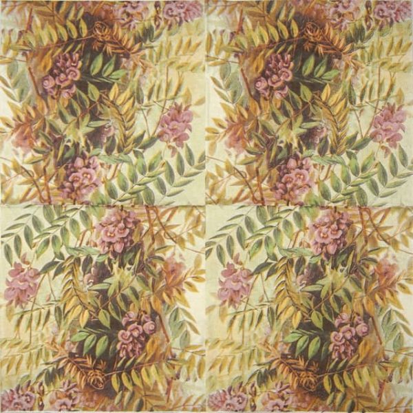Cocktail Napkins - Pink autumn motive (25 pieces) - Image 2