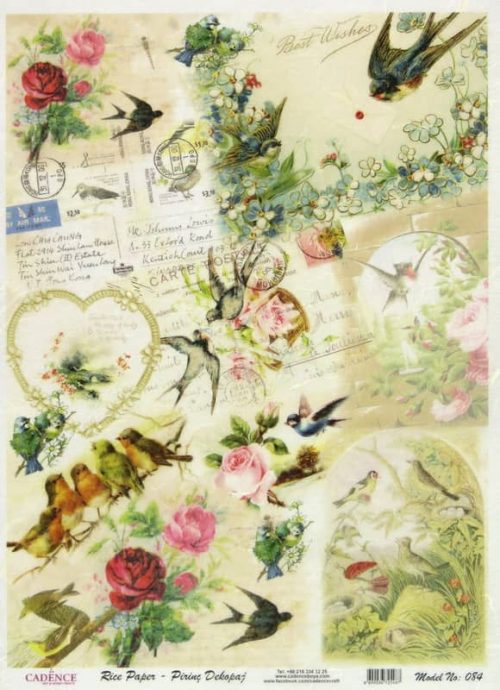 Rice Paper - Hummingbirds Garden