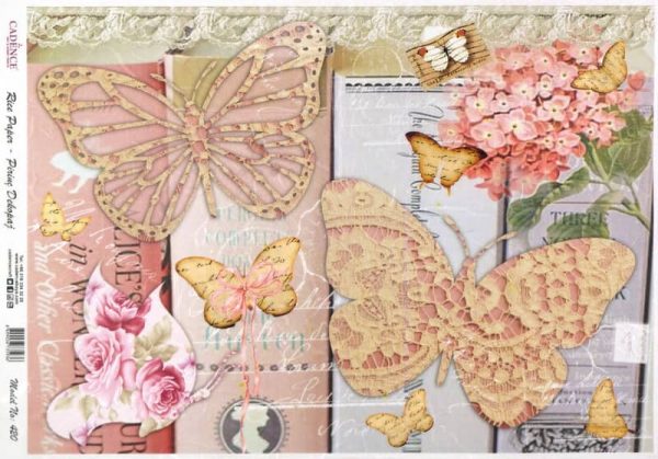 Rice Paper - Shabby Chic Butterfly