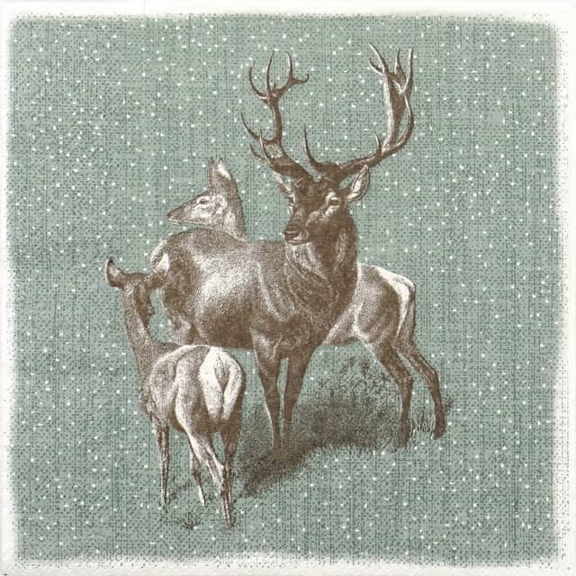 Paper Napkin - Deer Family