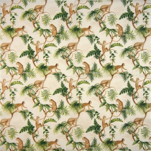Lunch Napkins (20) - Monkey Family - Image 2