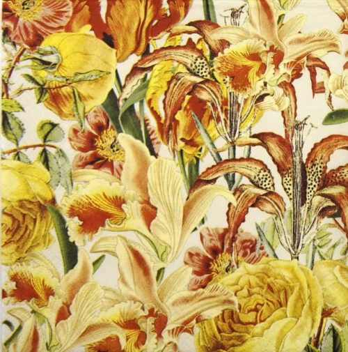 Paper Napkin - Vibrant Flowers
