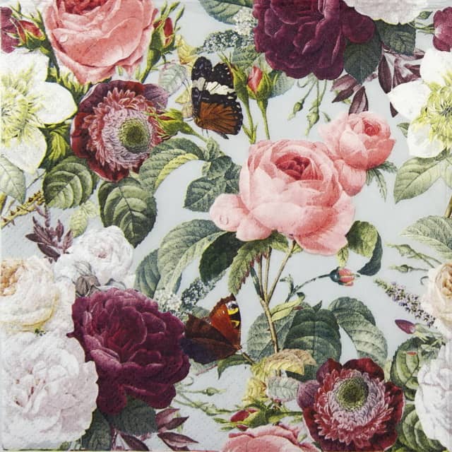 Lunch Napkins (20) - Wild Roses