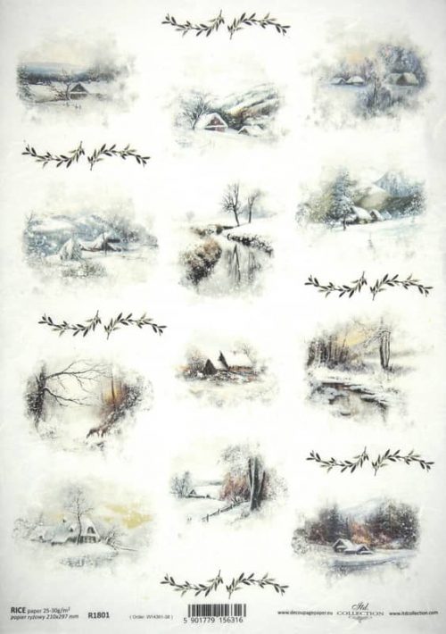 Rice Paper A/3 - Winter Landscape