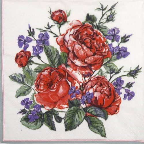 Paper Napkin - English Painted Roses